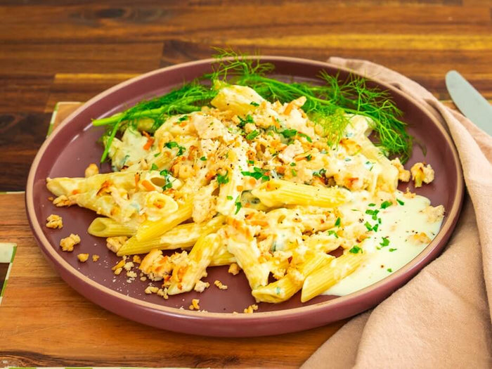 Creamy basil chicken penne