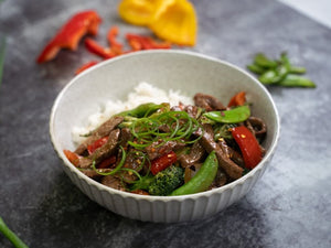 Beef vegetable stir fry