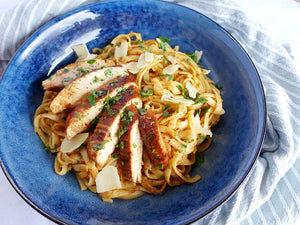 Creamy lemon Cajun chicken pasta