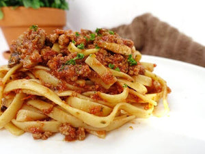 Turkey mince ragu with fettuccine